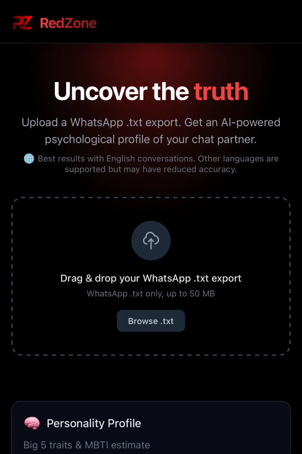 Upload chat file